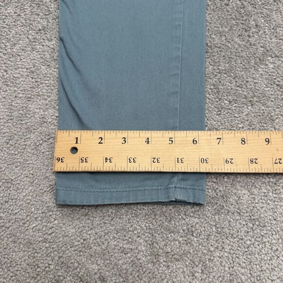 Zara Man Chino Pants Mens 31 Slate Blue Straight Leg Cotton Flat Front 32x27 - Picture 13 of 16